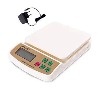 Thermomate Electronic Kitchen Digital Weighing Scale with Tare Function with Adaptor (10 Kg-SF 400A) -