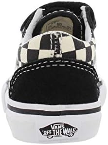 Vans Toddler Old Skool V Sneaker, (Primary Check) Black/White, Size 9 Toddler | Image 3