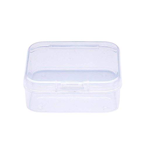 Pandahall 10pcs Transparent Clear Plastic Box Case 2.1x2.1x0.78 Inch Square Storage Containers for Jewelry Beads Earrings Collection