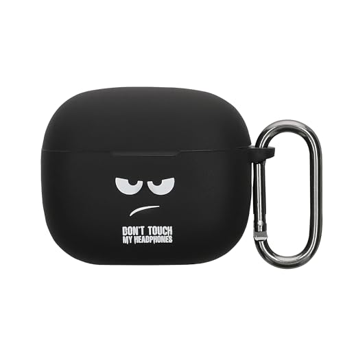 kwmobile �V���R���P�[�X Bowers & Wilkins Pi6 / Pi8 �P�[�X�J�o�[ - Don't Touch My Headphones �z���C�g/�u���b�N/�u���b�N