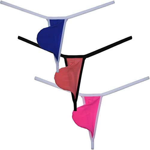 Men's Ice Silk Mini Bikini Tangas Soft String Thong Underwear Pouch T-back Minimal Coverage Underpants