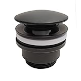 Poids du produit : 0.250 PAINI FRANCE ROBINETTERIE Vidage clic-clac ou ecoulement libre pour vasque Epoxy Noir Mat - Vidage et siphon