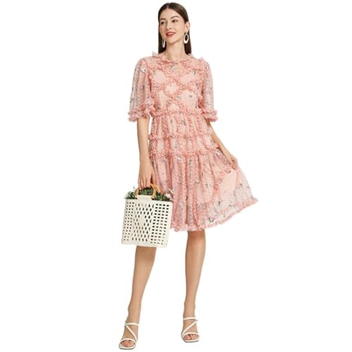 Super Fairy-Like Pink and Black Dress for an Elegant Look