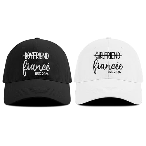 Engagement Gifts for Couples Embroidered Baseball Hats for Wedding Engagement Bachelorette Honeymoon Fiance and Fiancee Gifts 2026 for Men Women