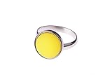 12mm großer Cabochon aus echt italienischem Polaris, dem besonderen Kunsstoff, der beim Tragen über Zeit einen ganz bestimmten dezenten Glanz entwickelt