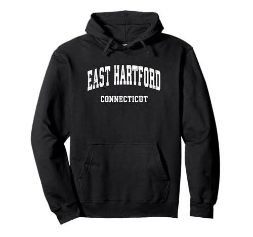Diseño deportivo atlético vintage de East Hartford Connecticut CT Sudadera con Capucha