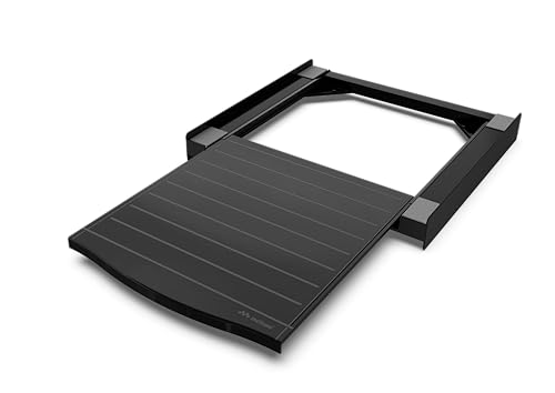 Meliconi Torre Noir Shelf, Universal Washer-Dryer Overlay Kit, Removable Shelf, Pre-assembled, Safety Strap, 250 kg, Black