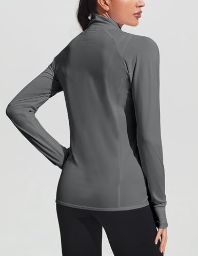 COOrun Jaqueta feminina FPS 50+ com proteção solar para golfe, atlética, leve, com zíper, manga comp