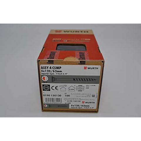 Würth Assy 4 CSMP Spanplattenschraube 5x120mm, 100 Stk/Pack, Stahl verzinkt Cover
