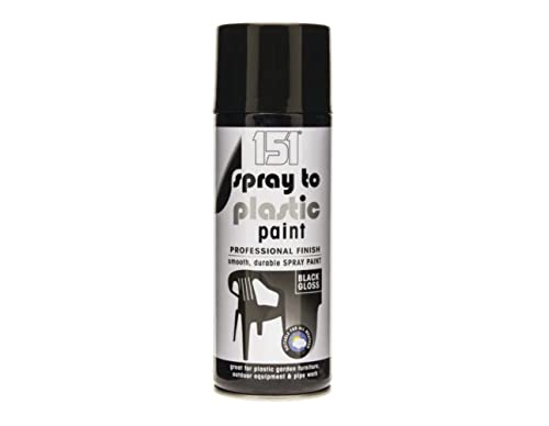 Sconosciuto Spray to Plastic Paint Professional Finish Smooth Durable Spray Paint 400ml Gloss (Black)