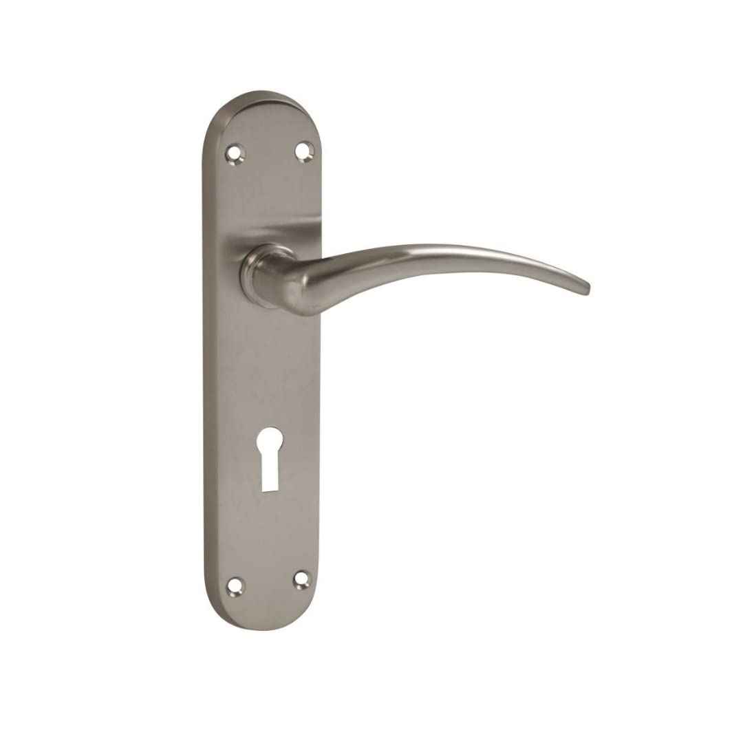 VIBE Milan Lever Lock on Satin Chrome Door Handle Milan Lever Lock on Satin Chrome for Internal Doors