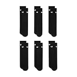 Nike Kids' Everyday Cushion Crew Socks (6 Pairs), Black/White, Medium