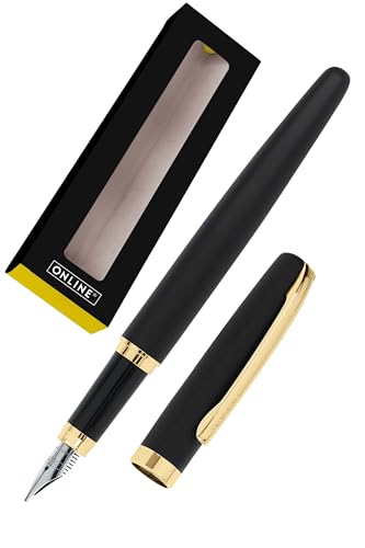 Online Eleganza Stylo plume I M&eacute;tal I Couleur: noir & dor&eacute;...