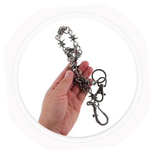 2pcs Vintage Metal Chain Belt for Men Stylish Punk Pants Accessory Lightweight Waist Chain for Hip Hop Streetwear Fashion Unique Retro Decoration3