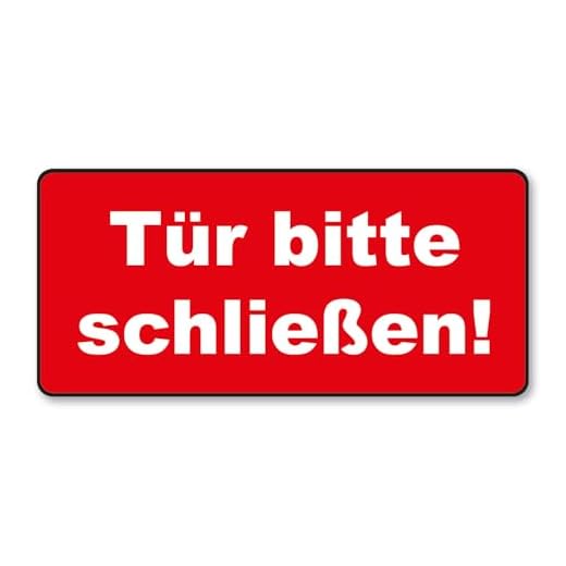 Aufkleber "Tür bitte schließen!", 20,5x9,5cm, hin114, Hinweis-Aufkleber, außenklebend für Fensterscheiben, Türen