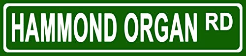Makoroni - Hammond Organ Music Instrument Aluminum Metal 4x18 inc. Decorative Street and Room Sign