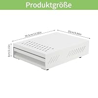 Kaffee Klopf Box Behälter,Kaffee-Sudschublade aus Edelstahl,Abschlagbehälter für Siebträger, Abnehmbar Kaffeemühlen Klopf Box Geeignet für alle handelsüblichen Kaffeemaschinen (Weiß, 34.5X25X8cm) – Ansicht 2
