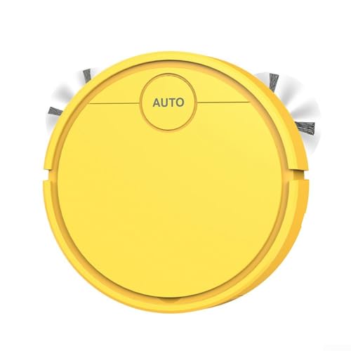 Robot de limpieza de tres modos para eliminación de pelo de mascotas, cepillo giratorio de succión al vacío, fregona de microfibra, recargable, batería de 1000 Pa, 18 x 18 cm, controlado por