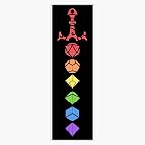Magnet Nerdy Rainbow Polyhedral Dice Set Sword Tabletop RPG Gaming Magnetic Vinyl Sticker Decal 5"