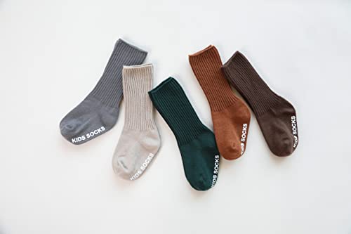 Adeimoo Baby Girls Knee High Socks Unisex Baby Non-Slip Sock Cotton Stockings Long Infants Toddler Socks 5 Pairs 0-12 Months #TOP1