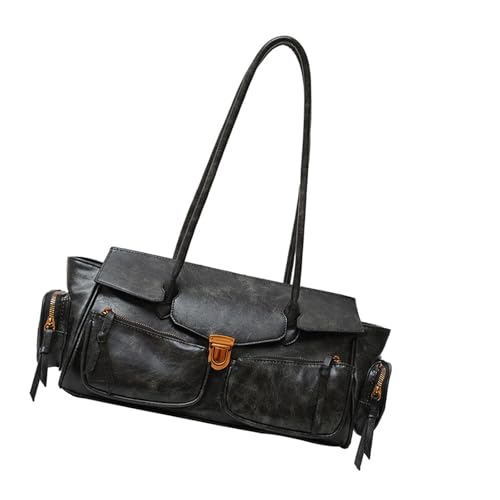 Sac à bandoulière en cuir PU pour femme grand cabas chic