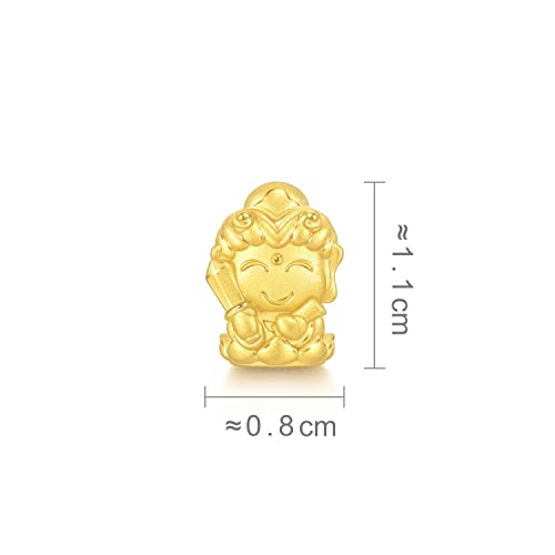 Chow Sang Sang 999 24K Solid Gold Zodiac Guardian Buddha Mini Charm Blessing Bracelet For Women And Men (For Chinese Zodiac: Rabbit) 93629C #TOP5