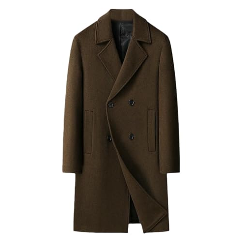 Veste longue en tweed homme automne hiver manteau chaud en cachemire épais