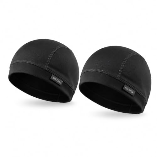 Image of Unisex Helmet Skull Cap for Bikers & Cyclists, Polyester Head Cap, Hair Inner Helmet Cap for Men, Sweat Cooling Beanie Cap, Skull Mask for Summer, Bike Accessories
