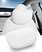 KKTR-CAR Upgraded Headrest Pillow Comfortable Neck Pillow, Soft and Flexible Skin Feel Nappa Leather Headrest Neck Rest Cushion Compatilbe with Tesla Model 3/Y/X/S - 1pcs (White)
