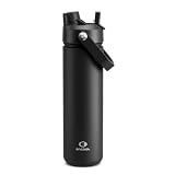 ENCOOL Insulated Water Bottle with Straw Stainless Steel Wat...