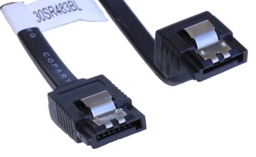 Cable SATA 6-III de 16 pulgadas recto a ángulo recto