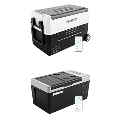 EUHOMY 12 Volt 48 Quart and 19 Quart Electric Coolers with Dual Zone, Touch Control, Portable Freezers and Refrigerators