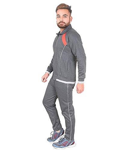 Image of Krystle Men's Dark Grey Cotton Warm Tracksuit