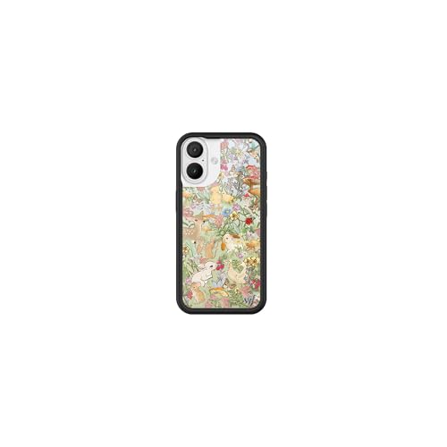 Wildflower Cases - Compatible with iPhone 16 | Protective Black Bumper, 6.5ft Drop Test Certified, Small Business | Green Forrest Baby Animals Aesthetic Cute Trendy | Collab - Taylor Giavasis