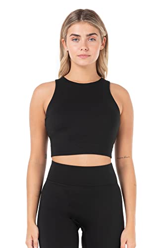 Kyodan Women’s Sculpt Bra Top Tank Top With Built In Bra Black Small #TOP4