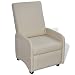 Produktbild BULANED Ausklappbarer Sessel, Sessel Wohnzimmer, Lesesessel, Stillsessel, TV Relaxsessel, Creme Kunstleder