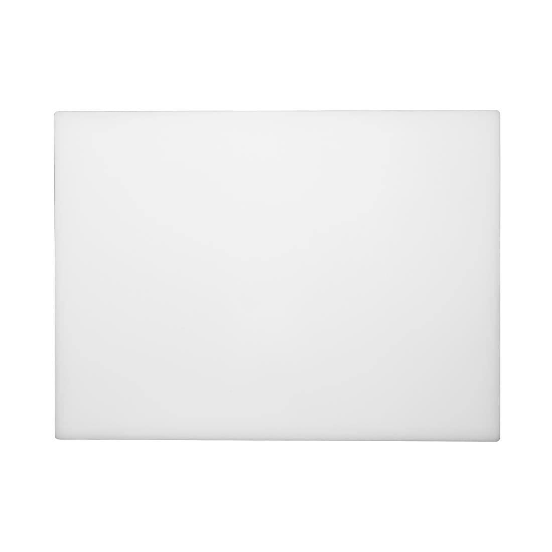 Hygiplas Tabla de cortar extragruesa en color blanco, baja densidad, 20 x 600 x 450 mm