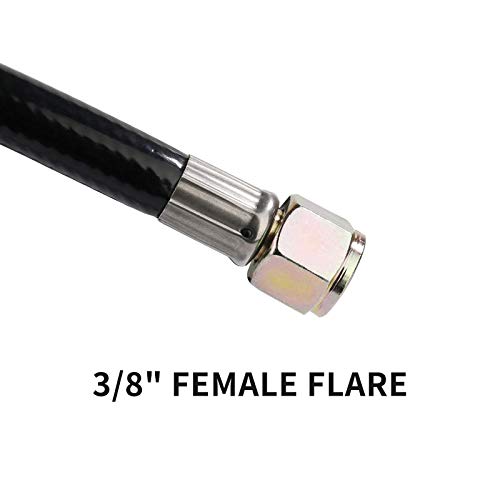 Roastove 5 feet 0-20 PSI Adjustable High Pressure Propane Regulator with Hose for QCC1/Type1 Propane Tank Cylinder,Fits for Most LP Gas Grill, Heater and Fire Pit Table,3/8\" Female Flare Nut - Thumbnail 3