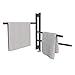 SWEET Scaldasalviette Elettrico da Bagno con termostato Interruttore Multiplo a Pulsante Singolo Scaldasalviette da Bagno girevoli da 180 Gradi in Acciaio Inossidabile Nero