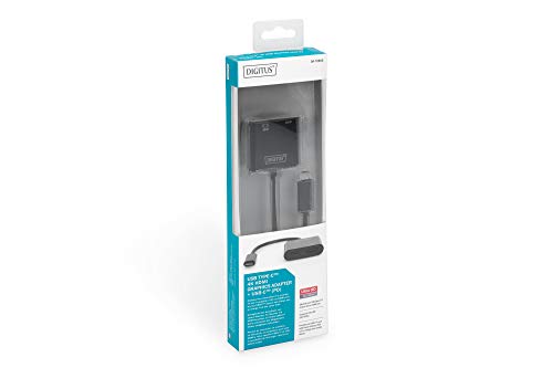 Adaptador USB tipo C a HDMI DIGITUS convertidor gráfico multipuerto con carga USB C 4K 6