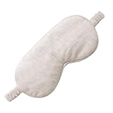 Eye Masks for Sleep, Beige Organic Cotton Sleep Mask Lightweight Elastic Eye Mask for Men Women Sleeping, Traveling