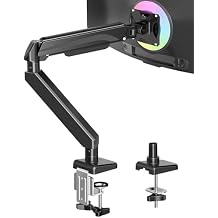 MOUNT PRO Ultrawide Single Monitor Arm for 22"- 42" Screens, Monitor Desk Mount Stand Holds up to 33 lbs, Heavy Duty Fully Adjustable Gas Spring Desk Mount, VESA Mount with Clamp/Grommet Base