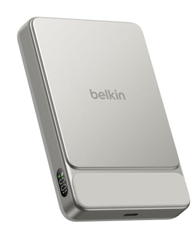 Belkin Qi2.2 25W モバイルバッテリー 3c 認証 10000mAh MagSafe対応 USB-C 30W 2台同時充電 サンド