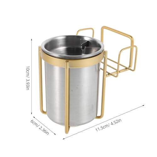 Cendrier mural en acier inoxydable argenté démontable ibasenice lot de 2