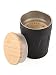 Produktbild Troika Thermobecher mit Deckel für Heißgetränke aus Edelstahl und Bambus in der Farbe Schwarz-Braun 160ml, CUP75/BK