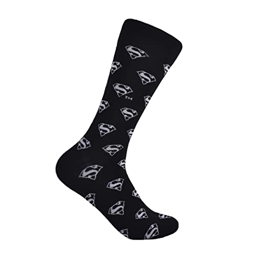 Centric Brands Calcetines clásicos con logotipo de Superman, Negro, Taille unique