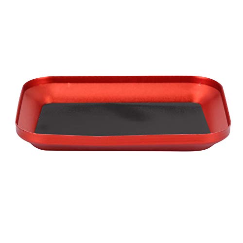 Image of Generic Magnetic Parts Tray for Small Nuts and Bolts with Superb Craftsmanship in Red for Easy Transportation (Red)
