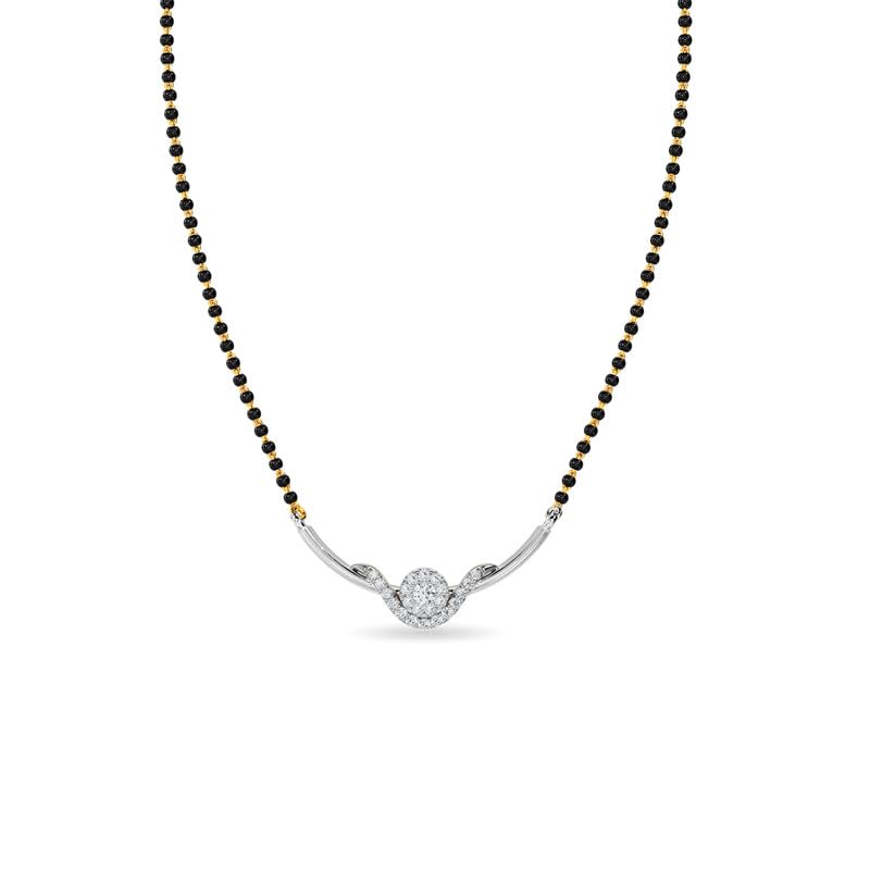 Image of KISNA JEWELS 14KT|18KT BIS Hallmark Pure Gold and Diamond Mangalsutra For Women