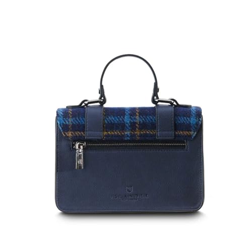 Image of Islander Harris Tweed Mini Satchel, Handbag for Women, Flap and Microfiber Leather