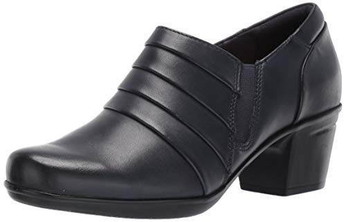 Clarks Women's Emslie Guide Pump, Navy Leather, 80 W US